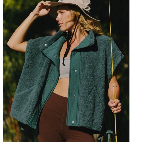 NWOT Free People FP Movement Scout It Out Fleece Vest L - Picture 1 of 5